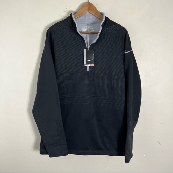 Nike Black Performance Golf Men's Dri-FIT ADV 1/2-Zip Golf Top Sweater SZ Large - Picture 1 of 14